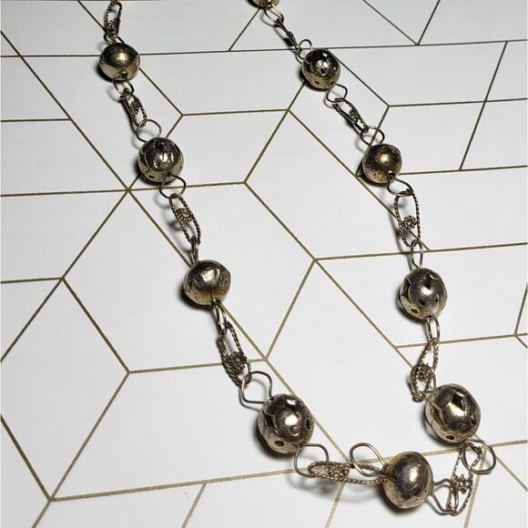 Vintage 70s Cut Out Beaded Necklace - Picture 1 of 10